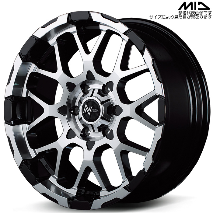 MID NITRO POWER M28 obg 4{ 16×6.5J+38 6H 139.7 106.1 nCG[X 200n  ubN/~[Jbg