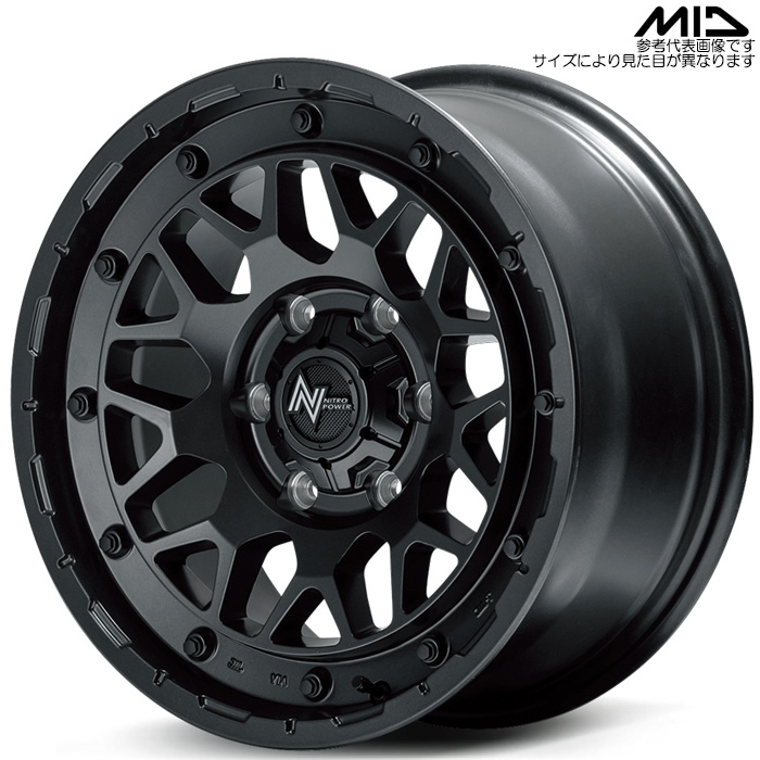 MID NITRO POWER M29 STINGER 4本 17×6.5J+38 6H 139.7 φ106.1 ハイエース 200系 等 バレルブラック : midwheel m29stinger 4p 15 : カーピットアイドル