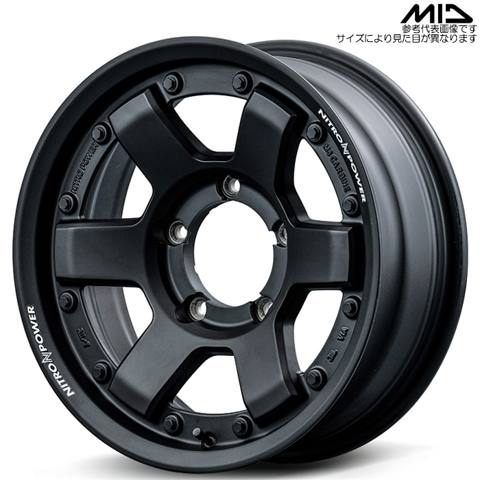 Mid Nitro Power M6 Carbine 1本 15×6.0j-5 5h 139.7 φ108.8 ジムニーシエラ Jb74w 