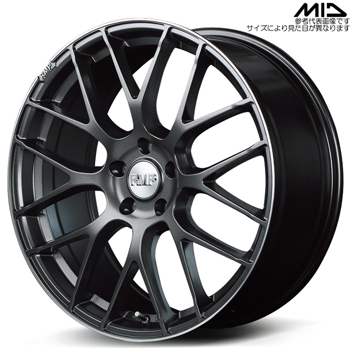 マルカサービス - MID 028F 1本 18×7.0J+48 5H 114.3 φ73 セミグロスガンメタ+リム端っこDC+ロゴマシニング 車、バイク、自転車-自動車