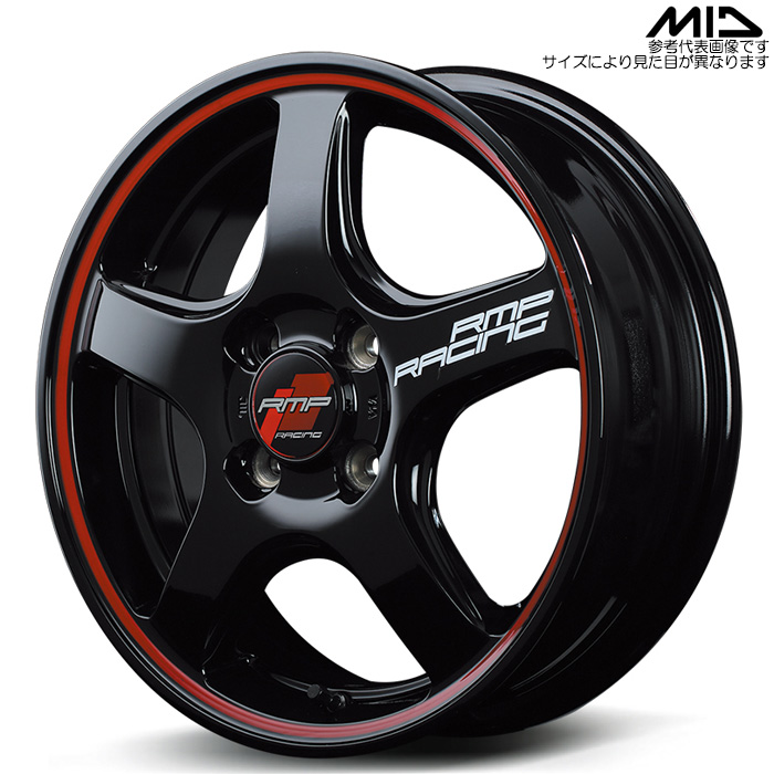 マルカサービス MID RACING R50 1本 16×6.0J+43 4H 100 φ67 ブラック
