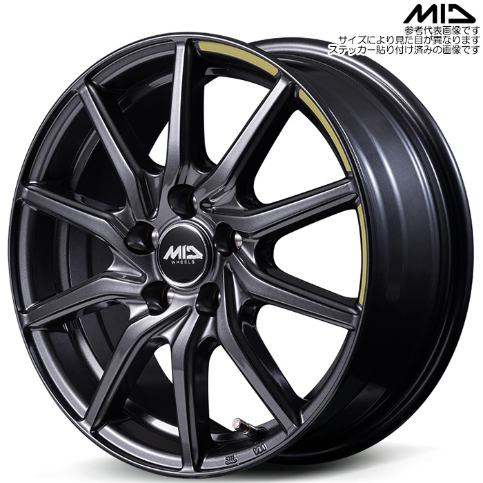マルカサービス MID RX810 アクティブブラック 1本 15×6.0J+45 5H 100