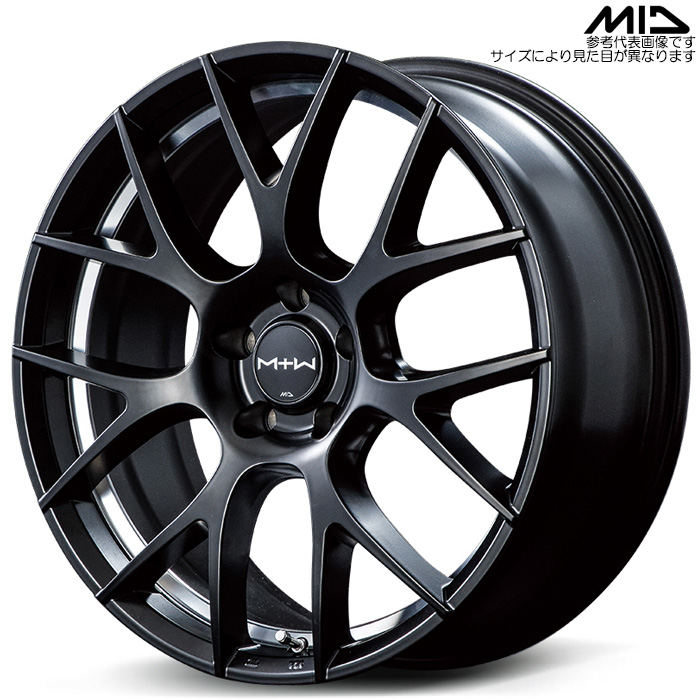 MID MTW TW027 1本 18×8.0J+33 5H 114.3 φ64.1 テスラ モデル3 セミグロスブラック/アンダーカット : midwheel tw027 1 : カーピットアイドル