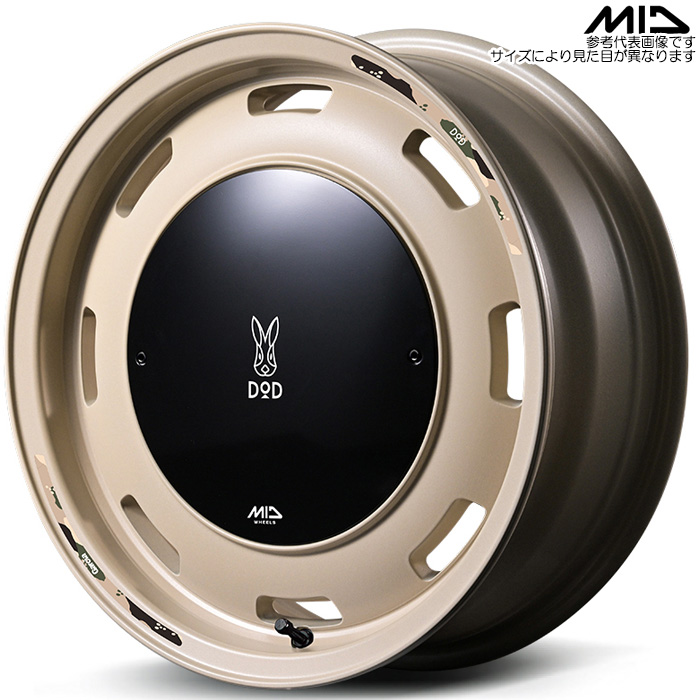 マルカサービス MID ウシャリントバリ セミグロスサンドベージュ 4本 16×6.0J-5 5H 139.7 φ108.8 セミグロスサンド ...