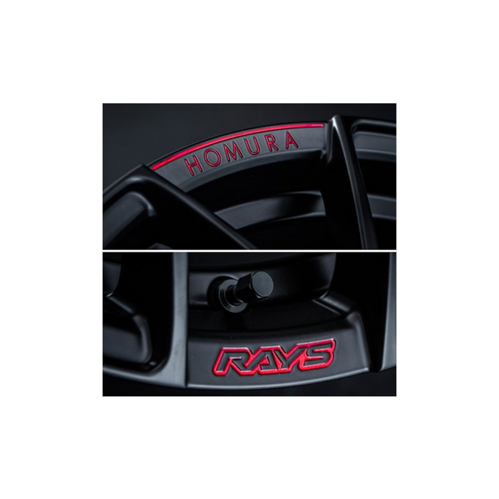レイズ 2x7FT SPORT EDITION (B7J) 1本 17×7.0J+34 4H 98 φ65 アバルト500 アバルト595 等 RAYS HOMURA セミグロスブラック/RAP(レッドクリア) | RAYS | 02