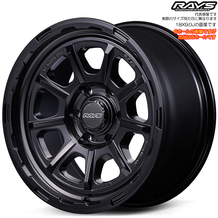 レイズ 57GR-X HD (SB) 4本 18×9.0J+0 5H 127 φ71.6 ラングラー(JL)等 RAYS gram LIGHTS セミグロスブラック