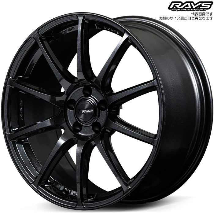 ���C�Y 57TR (6XZ) 1�{ 18×8.0J+45 5H 112 ��66.6 RAYS gram LIGHTS �O���X�u���b�N