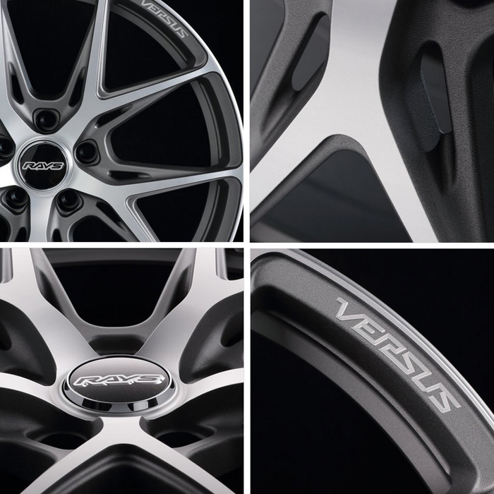 レイズ Craft Collection VV21S (M4) 1本 19×9.5J+45 5H 114.3 φ73.1 RAYS VERSUS マットダイヤモンドカット/サイドマットグラファイト | RAYS | 01