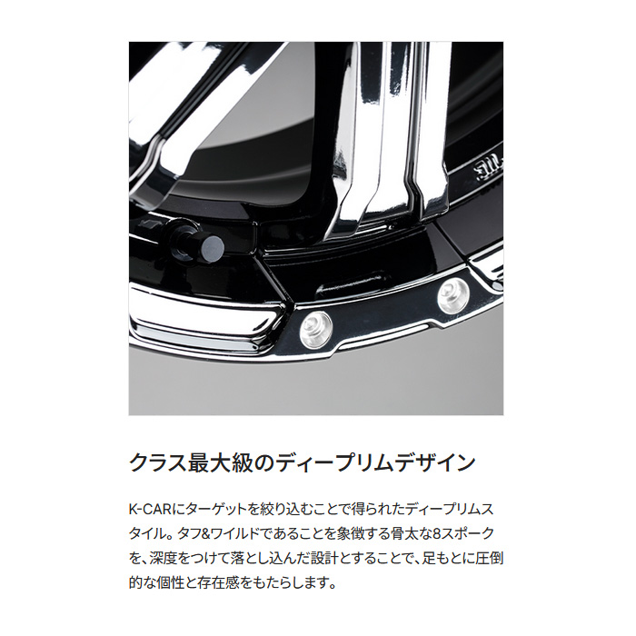 レイズ FDX-K COLLECTION (SNL) 4本 15×5.0J+48 4H 100 φ65 RAYS TEAM DAYTONA レイズブラックメタルコート_1
