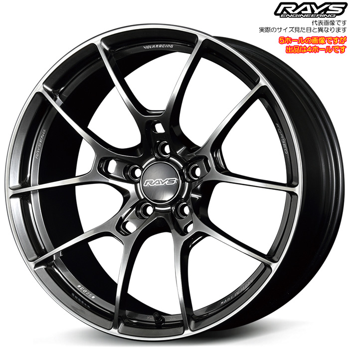 レイズ G025 (HK) 4本 16×6.5J+38 4H 100 φ65 RAYS VOLK RACING シャイニングブラックメタル/リムエッジDC | RAYS