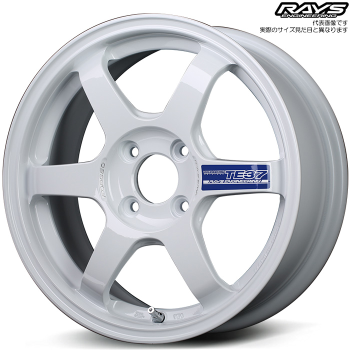 レイズ TE37 GRAVEL2 (DW) 1本 15×6.0J+40 4H 100 φ65 RAYS VOLK RACING ダッシュホワイト | RAYS