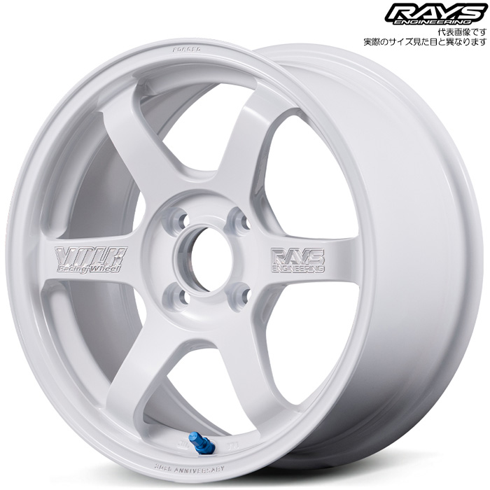 ���C�Y TE37 SONIC 30TH MACHINING Ver. (WH) 1�{ 16×6.5J+39 4H 100 ��65 RAYS VOLK RACING �z���C�g