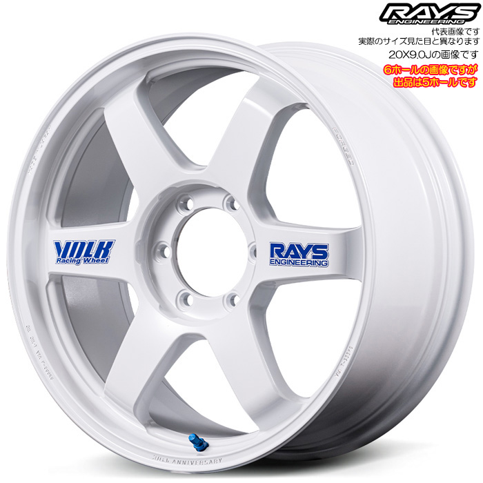 ���C�Y TE37 ultra LARGE P.C.D. 30TH STICKER Ver. (WH) 1�{ 20×9.5J+0 5H 150 ��114 RAYS VOLK RACING �z���C�g