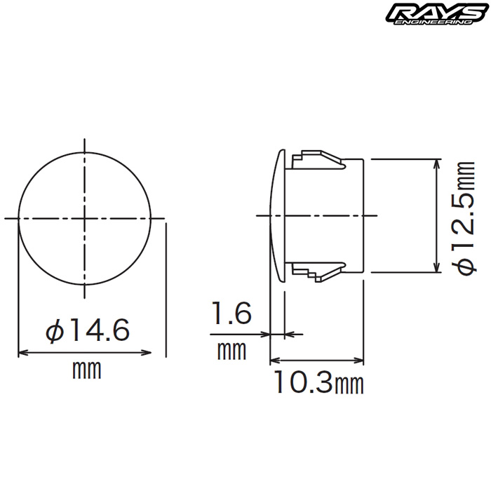 レイズ 17HEX レーシングナット用 ヘッドキャップ キャップ20個入り 74130001000BK | RAYS | 02