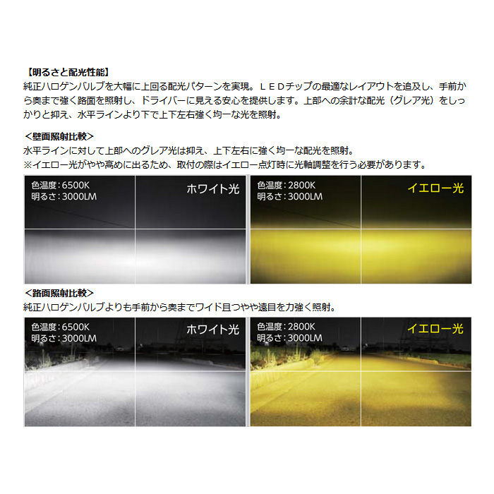 RG LEDフォグバルブ ツインカラー 12V・24V車 バルブ形状 H8 H11 H16 レーシングギア ライトパーツ 品番：RGH-P551｜web-carshop｜04