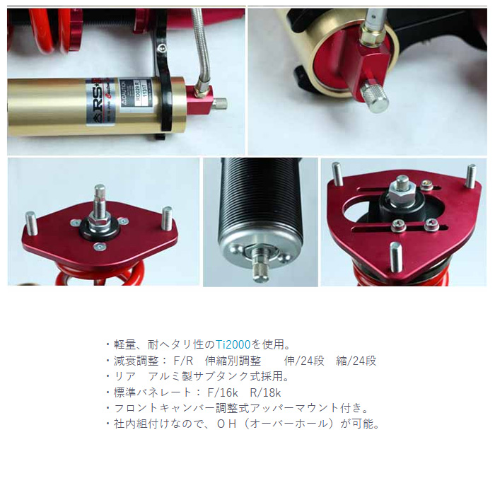 86zn6 RSR車高調フルタップ式 BLITZ ブリッツ 車高調 アルファード