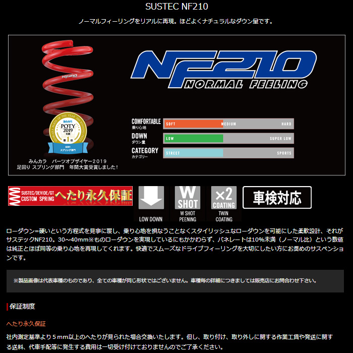 タナベ NF210 ダウンサス IS300h AVE30 Fスポーツ用 tanabe ダウンサス 代引手数料無料 送料無料(沖縄・離島除く)｜web-carshop｜02