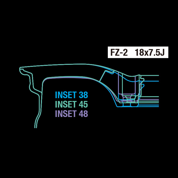 WEDS F-ZERO FZ-2 ダイヤモンドブラック 1本 18×7.5J+48 5H 114.3