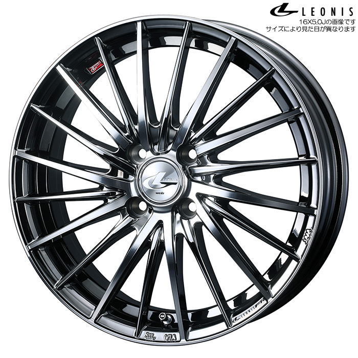 WEDS レオニス FR BMCMC 4本 16X6.0J+50 4H 100 φ65 ウェッズ LEONIS FR ブラックメタルコート/ミラーカット 0041666 :weds leonisfr 56:カーピットアイドル