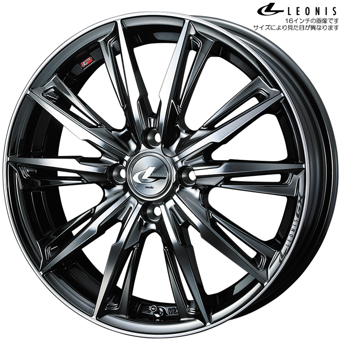 WEDS レオニス GX BMCMC 2本 16×6.0J+50 4H 100 ウェッズ ホイール LEONIS GX 2本 ブラックメタルコート/ミラーカット 送料無料(沖縄離島除) :leonisgx 2 59:カーピットアイドル