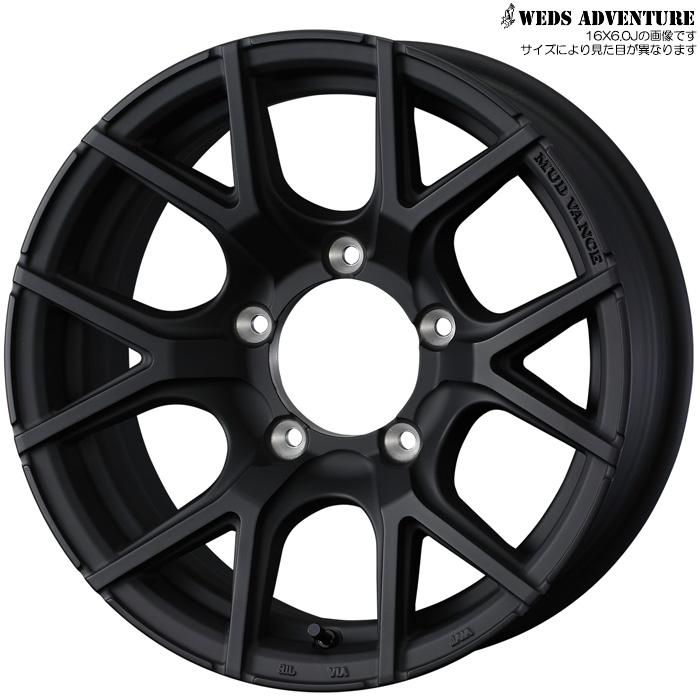WEDS MUD VANCE SD �t���}�b�g�u���b�N 4�{ 16×5.5J+22 5H 139.7 ��108.25 �W���j�[ JB64W JB23W �z�C�[�� �}�b�h���@���XSD �t���}�b�g�u���b�N 0042170