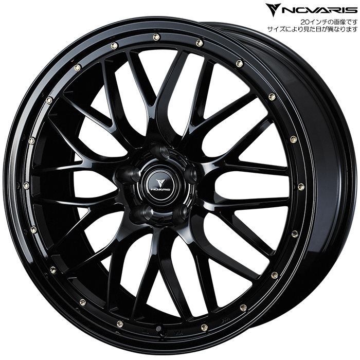 WEDS m@X AZbg M1 BK/GP 4{ 18×7.5J+38 5H 114.3 73 NOVARIS ASSETE M1 ubN/S[hsAX 41062