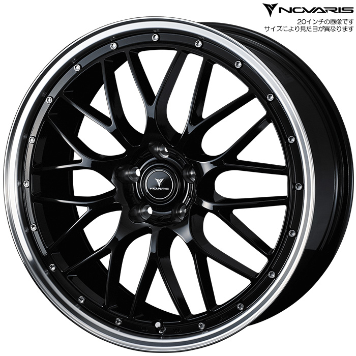 WEDS m@X AZbg M1 BK/P 1{ 20×8.5J+35 5H 114.3 73 NOVARIS ASSETE M1 ubN/|bV 41088