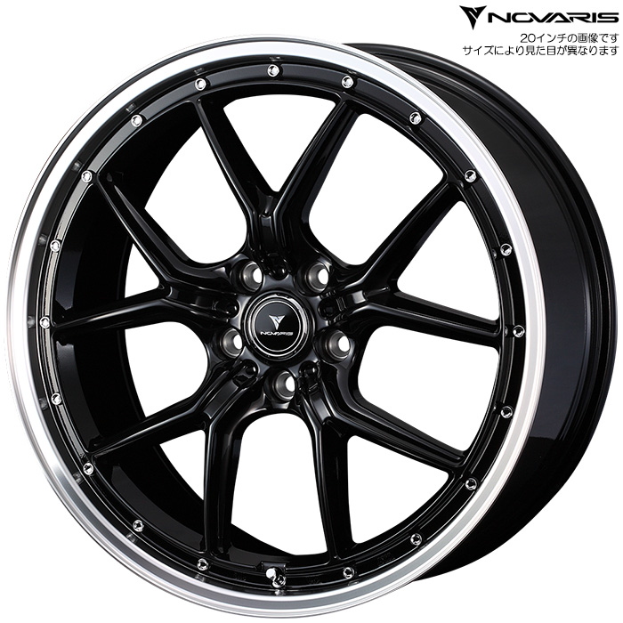 WEDS m@X AZbg S1 BK/P 4{ 20×8.5J+45 5H 114.3 73 NOVARIS ASSETE S1 ubN/|bV 41338