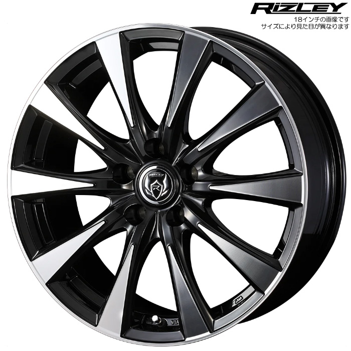 WEDS ライツレー DI 4本 16X6.5J+40 5H 114.3 φ73 ウェッズ ホイール RIZLEY DI ブラックポリッシュ 0040503｜web-carshop