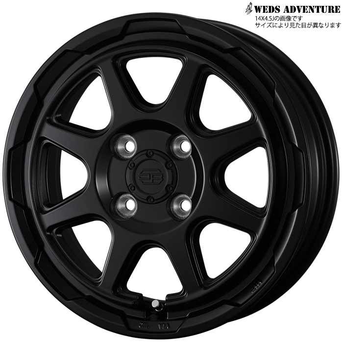 WEDS スタットベルク ブラック 4本 15X4.5J+45 4H 100 φ73 ウェッズ STADTBERGE セミマットブラック 0041475｜カーピットアイドル