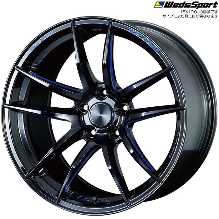 WedsSport RN 55M BBM 4本 18×10.0J+18 5H 114.3 ウェッズスポーツ ホイール4本 ブラックブルーマシニング 代引手数料無料 送料無料(沖縄・離島除) :weds rn55m 4 73:カーピットアイドル