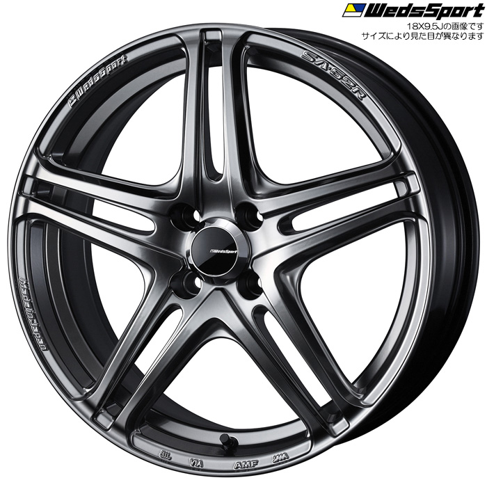 WedsSport SA-52R PSB 1�{ 15×6.0J+38 4H 100 ��65 �E�F�b�Y�X�|�[�c �z�C�[�� SA-52R �v���`�i�V���o�[�u���b�N 74875