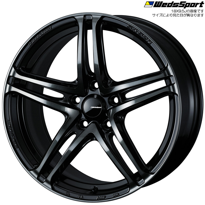 WedsSport SA-52R WBC 1本 18×7.5J+45 5H 100 φ65 ウェッズスポーツ ホイール SA-52R ウォースブラッククリアー 74837