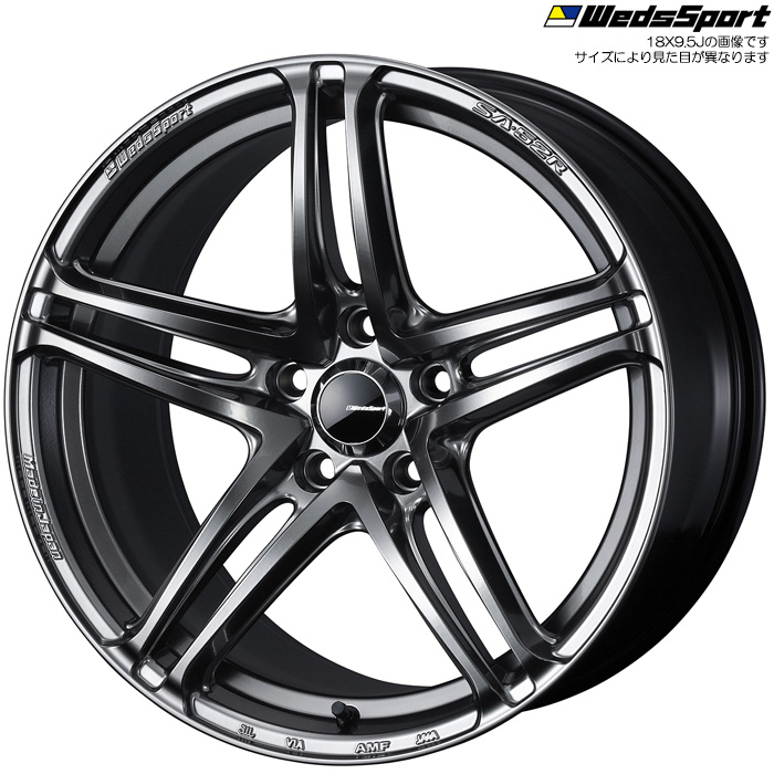 WedsSport SA-52R PSB 4�{ 18×7.5J+35 5H 114.3 ��73 �E�F�b�Y�X�|�[�c �z�C�[�� SA-52R �v���`�i�V���o�[�u���b�N 74888