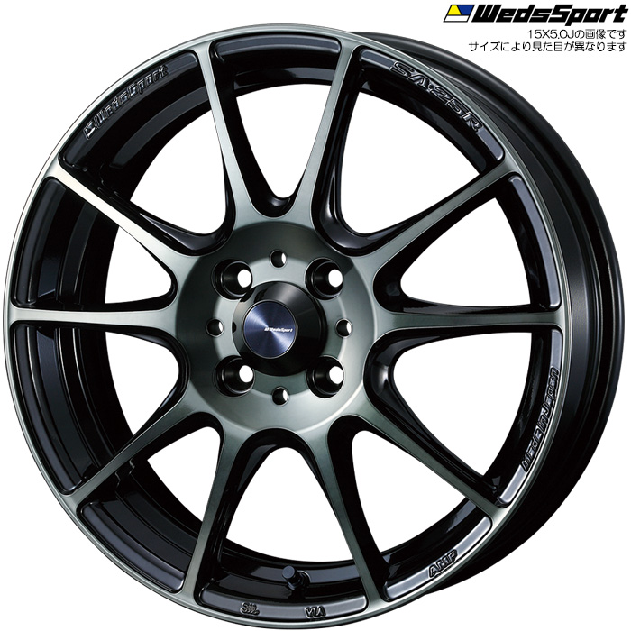 WedsSport SA 25R WBC 1本 15×6.0J+38 4H 100 ウェッズスポーツ ホイール1本 ウォースブラッククリアー 送料無料(沖縄・離島除) :weds sa25r 1 2:カーピットアイドル