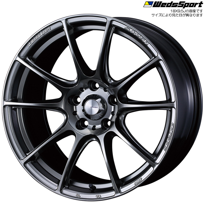 WedsSport SA-25R PSB 4本 18×9.5J+45 5H 114.3 ウェッズスポーツ ホイール SA25R プラチナシルバーブラック 73758｜web-carshop