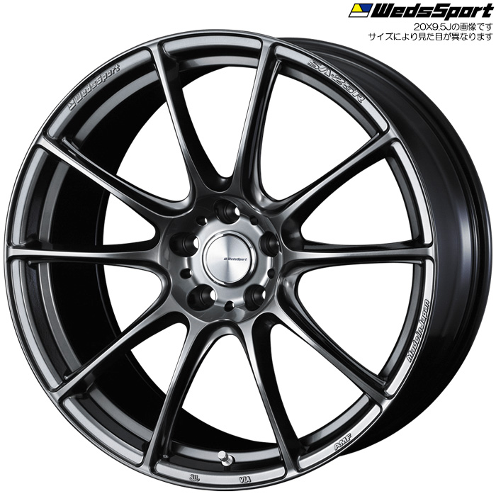 WEDS - WedsSport SA-25R PSB 1本 20×9.5J+38 5H 114.3 ウェッズ運動競技 車輪 SA25R プラチナシルバーブラック 73829 アルミホイール-車、バイク、自転車-自動車