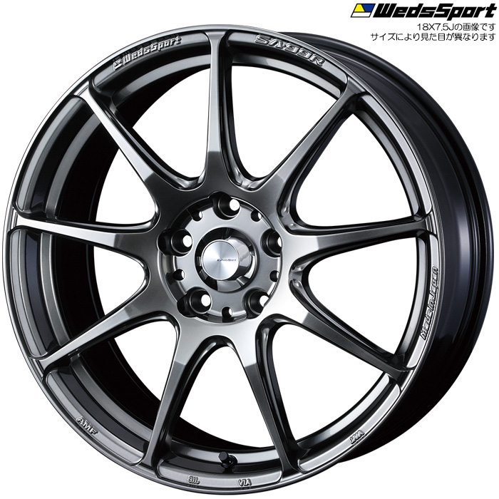 WedsSport SA 99R PSB 4本 17×7.5J+45 5H 114.3 ウェッズスポーツ ホイール4本 プラチナシルバーブラック 代引手数料無料 送料無料(沖縄・離島除) :weds sa99r 4 56:カーピットアイドル