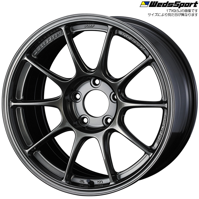 高品質 WEDS WedsSport ウェッズスポーツ 100 5H 17×9.0J+35 2本 TC105X タイヤ・ホイール