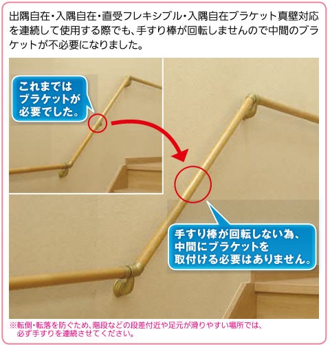 手すり金物(セレクトシリーズ) 直受フレキシブルブラケットK : web