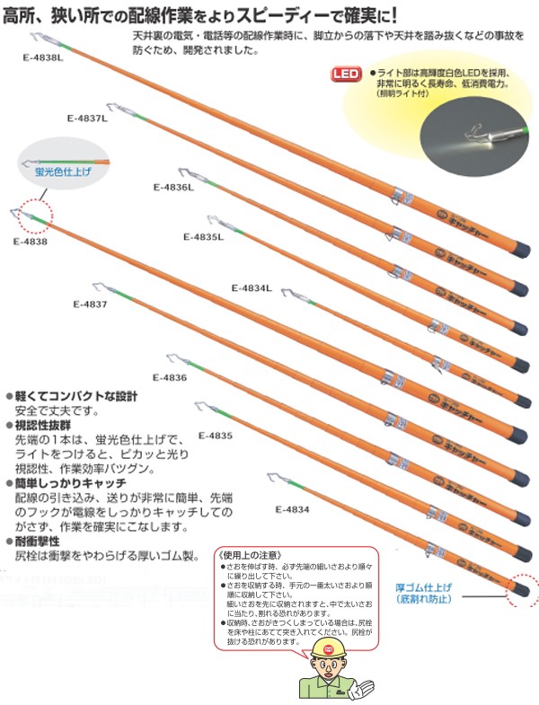 プロメイト ケーブルキャッチャー E-4834 最大51％オフ！