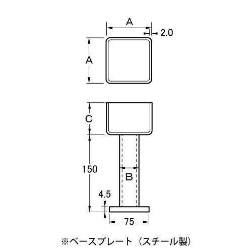 人気100%新品 ステンレス柱受け金物（SUS304/パイプ径38mm） 120mm丸 ヘアーライン【1ケース/20個入】：ケンチクボーイ 即納定番