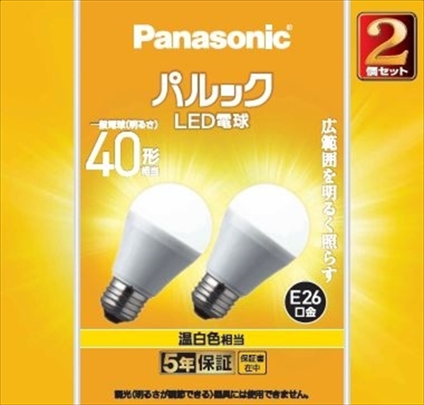 まとめ得 ＬＤＡ４ＷＷＧＫ４２Ｔ ＬＥＤ電球 一般電球タイプ（Ｅ２６口金）２個入り パナソニック 電球 x [6個] /h :h2 4549980649763 m:WEB TWOHAN in