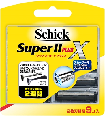 まとめ得 スーパー２プラス替刃（９コ入） シック(Schick) 男性用カミソリ x [6個] /h