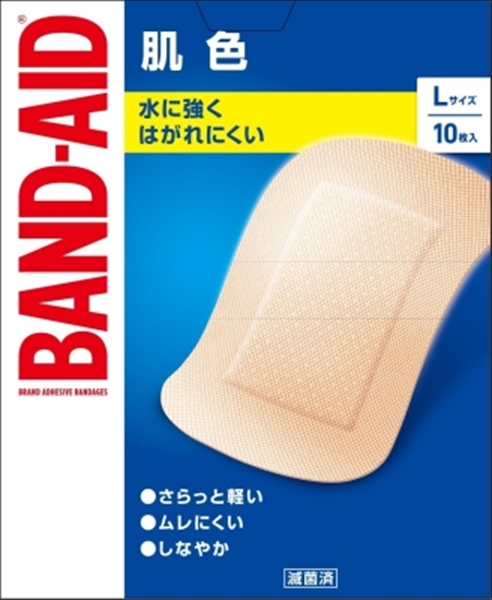 まとめ得 バンドエイド 肌色 Ｌサイズ １０枚 ジョンソン・エンド・ジョンソン 絆創膏 x [18個] /h