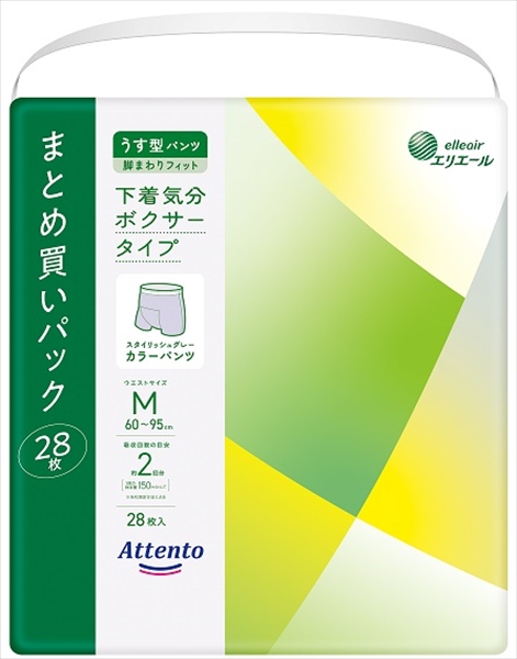 まとめ得 アテントうす型パンツ下着気分ボクサータイプＭ２８枚 大王製紙 大人用オムツ  x [5個] /h