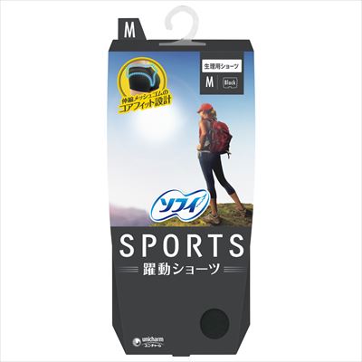 まとめ得 ソフィSPORTSショーツMブラック ユニ・チャーム（ユニチャーム） 生理用品 x [5個] /h :h2 4903111318254:WEB TWOHAN in