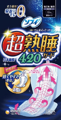 まとめ得 ソフィ超熟睡ガ−ドワイドＧ４２０ １０枚 ユニ・チャーム（ユニチャーム） 生理用品 x [20個] /h :h2 4903111360987 m:WEB TWOHAN in