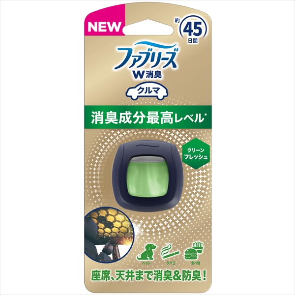 まとめ得 ファブリーズ　イージークリップ　消臭成分最高レベル　　クリーンフレッシュ　芳香剤・車用 x [18個] /h