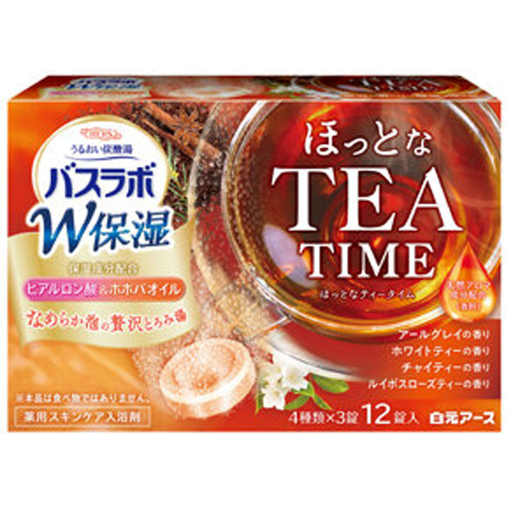 まとめ得 HERSバスラボ 薬用入浴剤 W保湿 ほっとな TEA TIME 透明湯タイプ 45g×12錠入 x [18個] /k